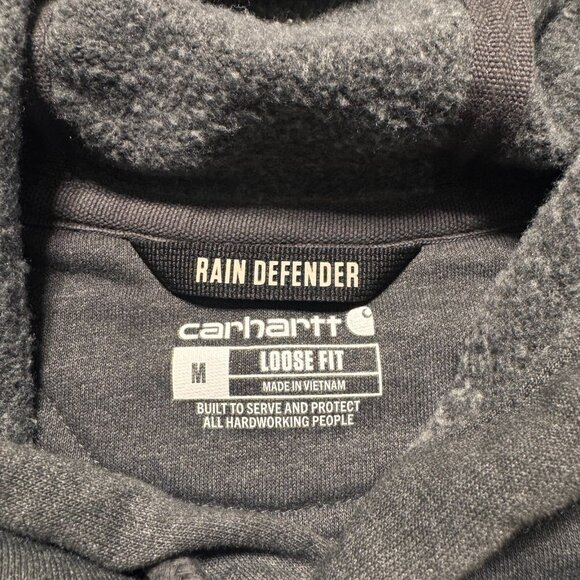 Carhartt Rain Defender Loose Fit Midweight Graphic Hoodie Water Repellent Medium - Picture 7 of 8